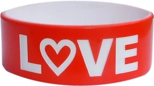 60 PULSERAS DE SILICONA PERSONALIZADAS DE TEXTO DE COLOR DE UNA PULGADA Y 1" BIG FAT (PHAT?) BANDAS - Imagen 1 de 12