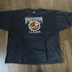 VINTAGE Y2K HARLEY DAVIDSON T-SHIRT GR. 3XL Cycle World Toronto Canada Hamilton - Bild 1 von 9
