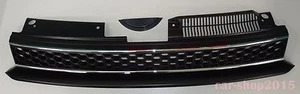 Fit VW 10-14 GOLF MK6 VI JETTA GTI STYLE BK/CH FRONT BUMPER GRILLE w/o Logo Base - Picture 1 of 1