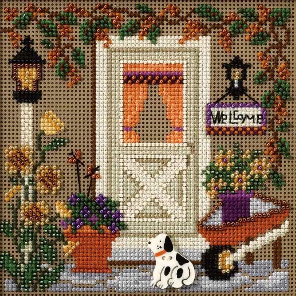 Mill Hill Country Welcome Day Cross Stitch Buttons & Bead Kit 2007