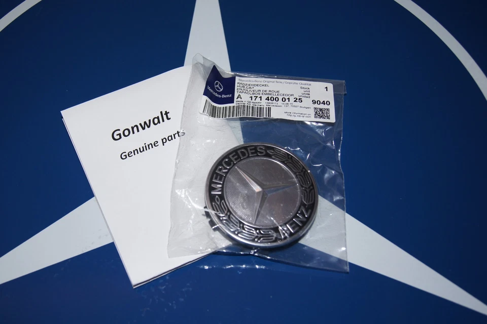 Tapacubos insertables llantas negras genuinas Mercedes Benz OE 1714000125 Foto 1 de 1