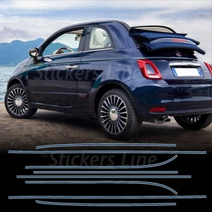 Adesivi Fiat 500 RIVA fasce adesive strisce fiat500 riviera bordini striscette - Foto 1 di 1