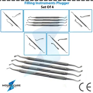 Dental Amalgam Pluggers Condensers Plastic Filling Instruments Serrated Tip - Picture 1 of 5