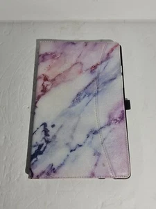 Colorful Samsung Galaxy Tab Lite 10.1" Case Colorful Marble with Pocket - Picture 1 of 11