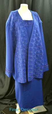 TRAJE UJIER IGLESIA MUJER BEN MARC 2 piezas falda 87388 top blazer abrigo cuentas 36 NUEVO Foto 1 de 4