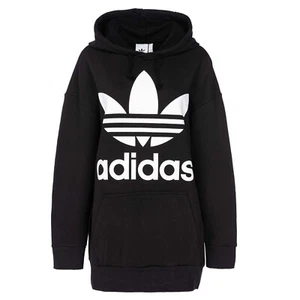 Adidas Originals Talla Grande Sudadera con Capucha Gigante Trefoil Hombre Negro - Imagen 1 de 2