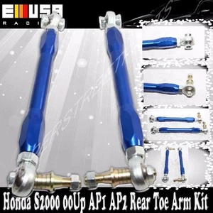 Rear Toe Arm Kit Adj.fit 00-09 Honda S2000  S2K Ap1 Ap2 BLUE - Picture 1 of 5