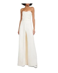 Safiyaa Women's White Bridal Remi Draped Bandeau Jumpsuit UK 10 RRP £1440 - Picture 1 of 6