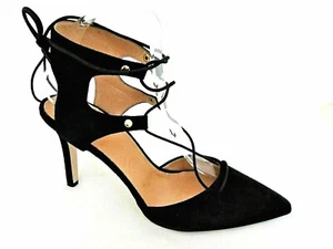 Women's Sole Diva Black Suede Leather Heels Sandals Made in Italy UK Size 8 E - Picture 1 of 5