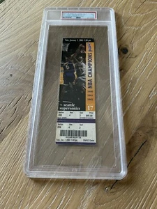 2003 LAKERS 1/7 FULL TICKET KOBE BRYANT 12 3-POINTERS (9 STRAIGHT) PSA - Picture 1 of 3