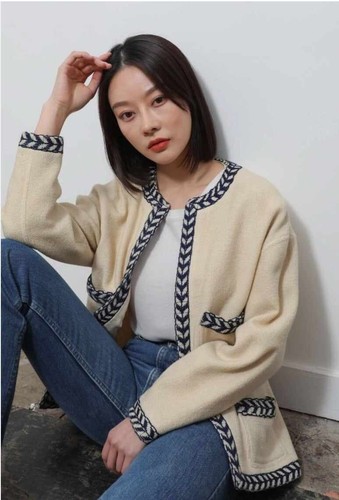 Giacca intrecciata Chanel anni '90 taglia 40