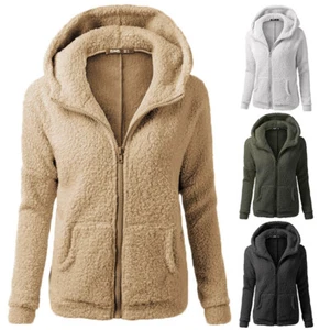 Women Thicken Fleece Fur Warm Winter Overcoat Coat Hooded Parka Jacket Outwear🔥 - Picture 1 of 18