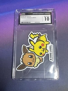 Etiqueta lateral Pikachu & Eevee B CGC 10 - Imagen 1 de 1