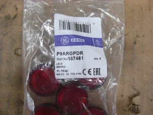 General Electric P9ARGPDR Pushbutton Cap, Illuminated Red P9 Series  - Picture 1 of 5