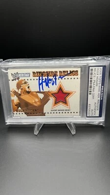 2005 WWE Topps Heritage Ringside Relic Auto Hulk Hogan RARE PSA WOW - Image 1 of 2