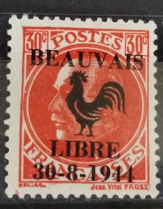 Francia locale 1944 liberazione sovrastampa Beauvais MNH - Foto 1 di 1