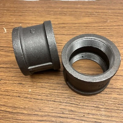 LOT OF 2 / 3"BLACK COUPLING THREADED FM - Image 1 of 3