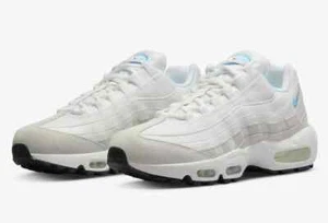 2022 WMNS NIKE AIR MAX 95 PREMIUM SZ 9 SUMMIT WHITE UNIVWESITY BLUE DJ9981-100 - Picture 1 of 6