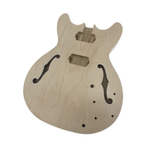 Repuesto de cuerpo de guitarra sin terminar para proyecto de guitarra 335 agujero F tapa de arce - Imagen 1 de 10