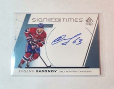 2022-23 SP Authentic Sign Of The Times Evgenii Dadonov Auto