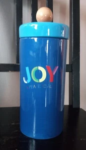 Target Wondershop Ceramic Blue JOY Cookie Jar Canister 2013 Pastels - Picture 1 of 9