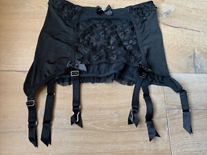 Victoria's Secret Very Sexy Rhinestone Seduction Black Garter Belt Skirt Sz S P