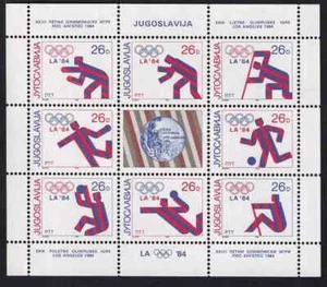Jugoslavia, #1704 LA Olympics 1984 pane, MNH - Picture 1 of 1