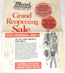 VINTAGE APRIL 1983 TROJA, NC DEPT STORE WERBUNG FLYER! CONVERSE/LEE/LEVI/WRANGLER - Bild 1 von 14
