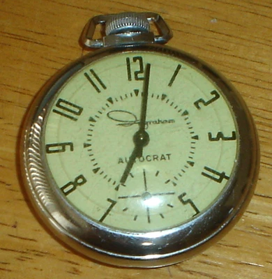 Reloj Bolsillo Ingraham Autocrat Vintage Funcionando (Sin Segunda Mano) Foto 1 de 3