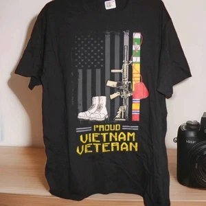 CAMISETA VIETNAM VETERANO HOMBRE TALLA GRANDE NUEVA CON ETIQUETA CON DEFECTOS - Imagen 1 de 3