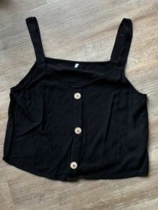 Vivance -  TOP - Viskose - schwarz mit Holzknöpfen  - Gr. 42 - NEU - Bild 1 von 4