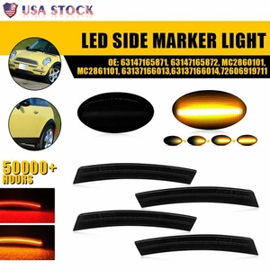 Smoked Lens LED Side Marker Signal Lights For Mini Cooper R50 R52 R53 2002-2008 - Picture 1 of 28