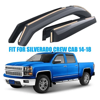 Rain Guards Vent Visors Shade Replace For GMC Sierra 3500HD Crew Cab 2015-2019 - Изображение 1 из 4
