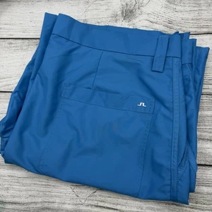 J. Lindeberg Golfhose Herren Größe 38x32 Blau Performance Stretch Reißverschluss Bein Poly - Bild 1 von 7