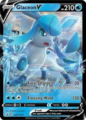 Glaceon V SWSH196 SWSH: Sword & Shield Promo Cards Holofoil - LP - Pokemon TCG - Image 1 of 2