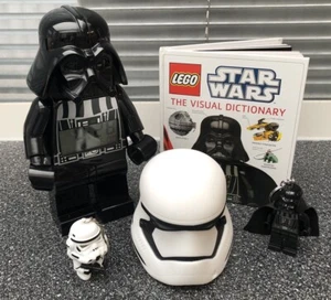 Lego Star Wars Darth Vader Alarm Clock Keyring Stormtrooper Book Bundle - Picture 1 of 10