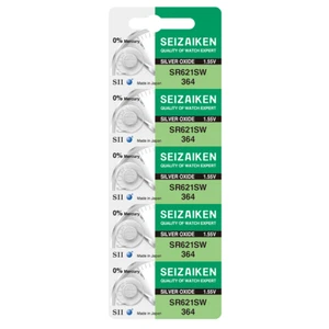 Seizaiken 364 SR621SW 1.55V 0%Hg Silver Oxide Watch Battery - Picture 1 of 5