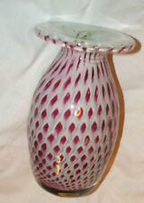 VINTAGE MURANO glass vase Vintage Italian glass murano vase purple white 