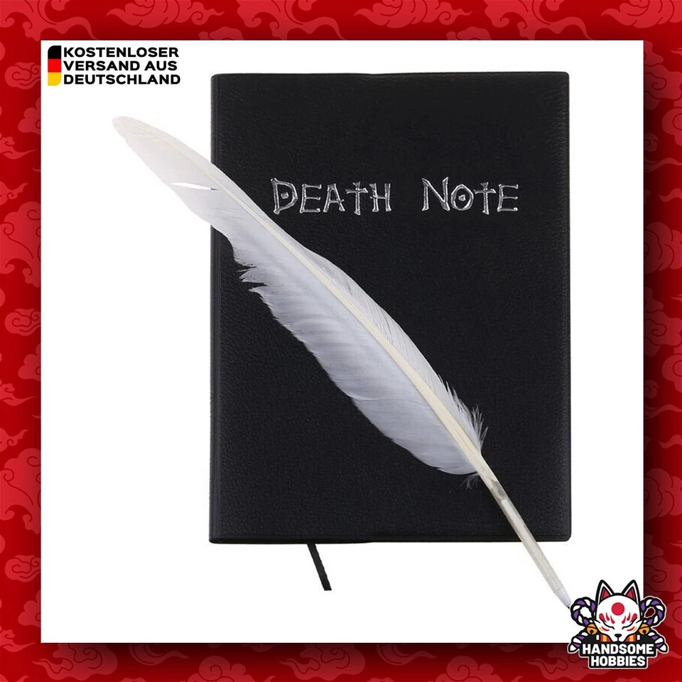 Death Note Notizbuch des Todes - Cosplay Zubehör mit echter Feder - Bild 1 von 4