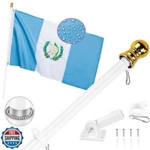 Questa bandiera del Guatemala 3x5 piedi con kit palo bianco: più lunga durata Guatemalteco Fl - Foto 1 di 5