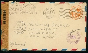 Hawaii Schofield Barracks APO #957 US Army Postal Service Airmail Cover WWII - Picture 1 of 2