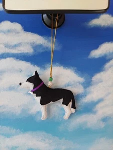 Espejo retrovisor colgante negro Husky perro coche adorno colgante coche encanto regalo - Imagen 1 de 2