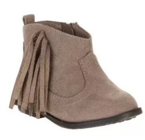 Garanimals Toddler Girls ' Fringe Boots Size 5 Taupe - Picture 1 of 5