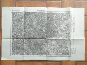 ANCIENNE CARTE D'ETAT MAJOR 1908 VILLE DE GUEBWILLER Gebweiler plan old map - Picture 1 of 3