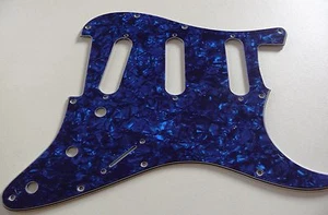 NEW PICKGUARD STRATOCASTER SSS blue pearl 3 ply pour guitare strat - Picture 1 of 3