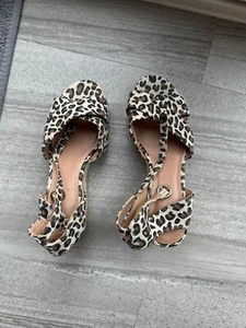 H&M wedges animal print size 3.5 (EU 36) worn once excellent condition - Picture 1 of 4