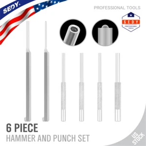 6PC Roll Pin Starter Punch & Bolt Catch Install Punch Set 1/16" 5/64" 3/32" 1/8" - Picture 1 of 6