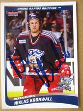 2004 Choice NIKLAS KRONWALL AUTOGRAPHED AUTO Card Grand Rapids Griffins