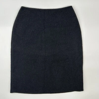 RALPH LAUREN фиолетовый ярлык шерсти Angora кашемир юбка мягкий черный размер 8 Италии EUC - Изображение 1 из 4