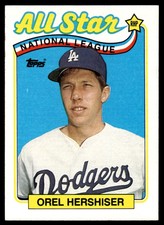 1989 Topps Orel Hershiser NM COND Los Angeles Dodgers #394